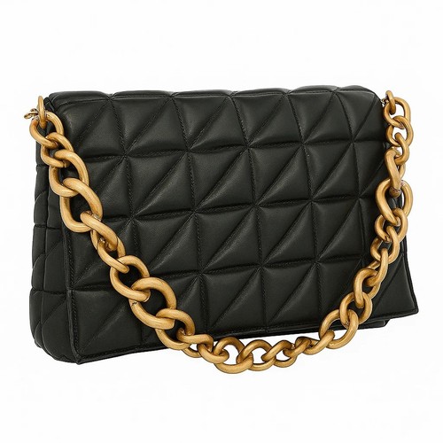 Zara black quilted padded - zara,