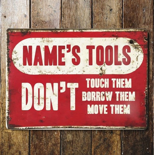 Personalised tools shed metal - personalised,