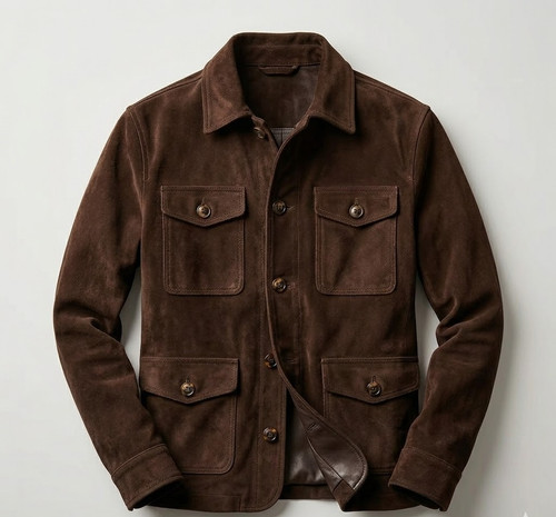 Men dark brown - pure, suede