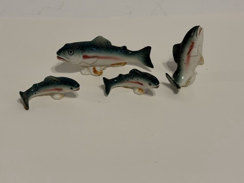Vintage porcelain trout - vintage,