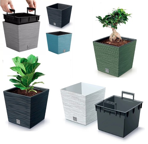 Plant pot square plastic - square,
