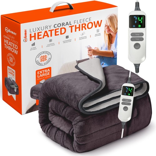 Electric heated throw blanket - heated,