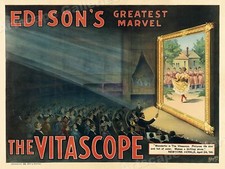 1896 "Edison's Vitascope" Moving Picture Poster - 24x32