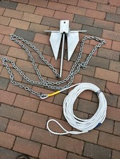4.5kg Danforth style boat anchor Kit  4m  8mm chain 50ft 10mm rope