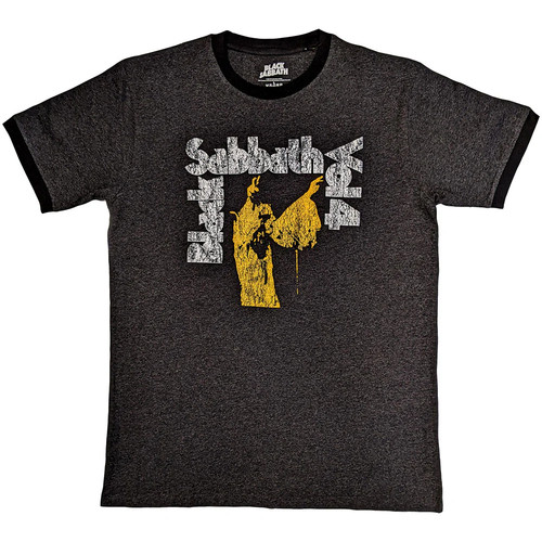 Black sabbath ringer - black, t-shirt