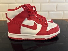 Nike Dunk Hi Men's Retro White/University Red Sneakers UK Size 3.5 Youth