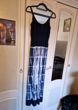 *BNWOT* OCEAN CLUB Ladies Beautiful Blue & White Tie Dye Maxi Beach Dress Size M