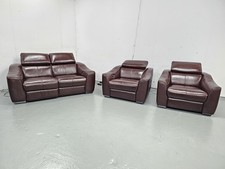 DELIVERY AVAILABLE-Ex Display Dfs Leather 3 Piece Suite Recliner  Sofa & Chairs