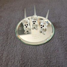 Swarovski Crystal Glass Set Of Three Baby Field Mice