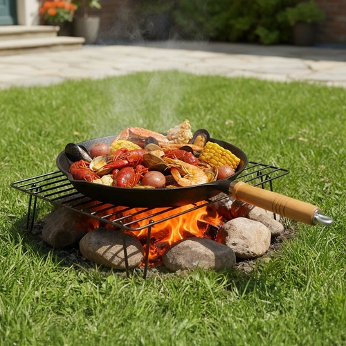 Cast iron skillet frying pan - iron,