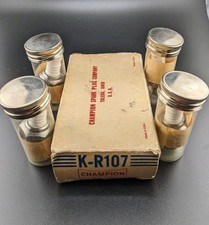 Vintage Rare Spark Plugs Champion K-9107, Packaged In Plastic Tubes. Ships Free