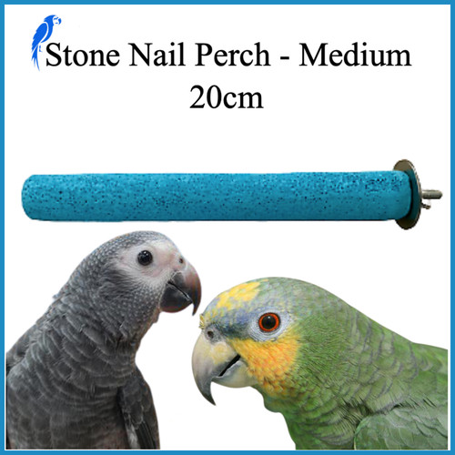 20cm stone nail perch parrot - 20cm, perch,