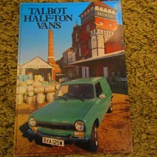 TALBOT Half Ton Standard High-Top Van Pickup Pick-up UK Brochure January 1982