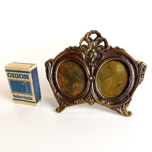 Antique miniature double photo - antique,