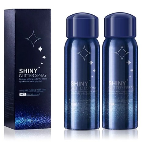Silvery glitter spray for - (two)silvery,
