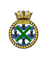 HMS Plymouth Embroidered Biker Patch