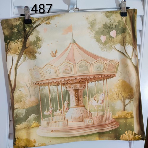 Carousel horses peachy soft - carousel,