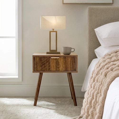 Ohs ribbed bedside nightstand - ribbed,
