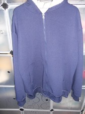 UNBRANDED MENS NAVY BLUE HOODIE WITH FLEECE LINING SIZE XL