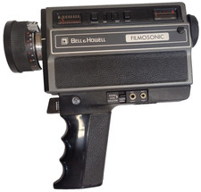 Bell & Howell 1223 8mm Super 8 Cine Camera Filmosonic With Case & Microphone