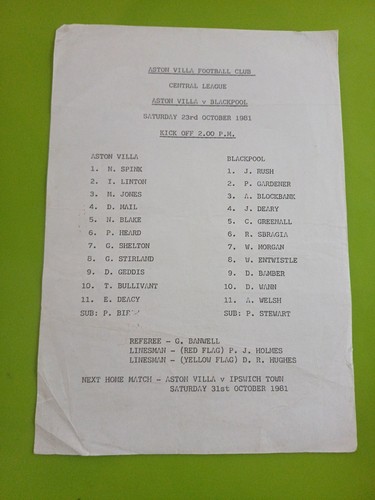 Aston villa reserves - aston,
