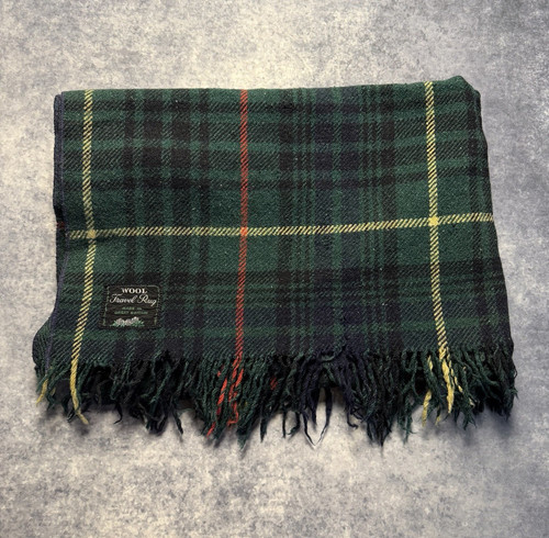 Wool travel rug tartan scarf - wool,