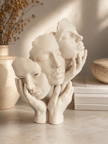 Abstract face sculpture - sculpture, |