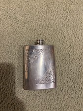 Pinder bros Engraved Hip Flask