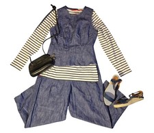 Denim two piece - two-piece, set