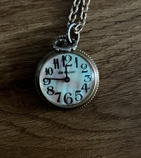 Vintage Old English Gold Ladies Fob Watch On Chain - Good Condition