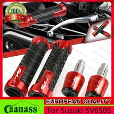 For Suzuki SV650S 7/8 22MM CNC Handlebar Hand Grips Handle Bar End Caps
