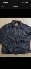 Levi’s Black Leather Trucker