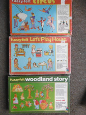 LOT OF 3 VINTAGE FUZZY FELT