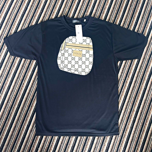 Gucci black graphic logo print - logo,