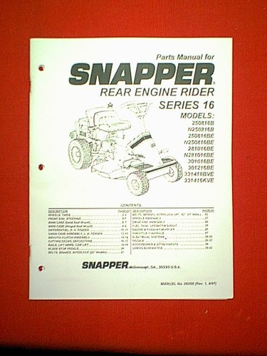 Snapper rear engine - engine, riding