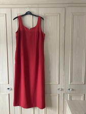 Debut Red Long Line Satin Look Evening Party Dress 18