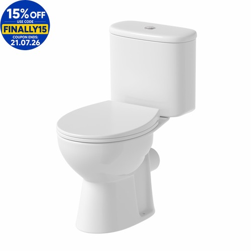 Close coupled rimless toilet - coupled,