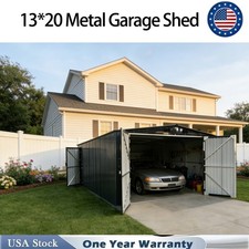 13'x20' Metal Garage Shed