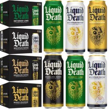 Liquid Death Severed Lime,Mango Chainsaw,Sparkling Still Mountain Water Can500ml