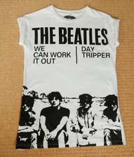 Atmosphere T Shirt BEATLES MUSIC POP BAND White Top Sz 6 Bust 32/3" Unisex