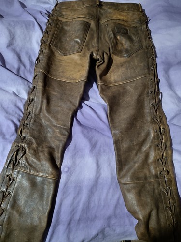 Mens biker leather - , trousers