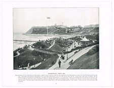 Scarborough North Bay Pier Yorkshire Antique Picture Old Print 1896 PEAW#262