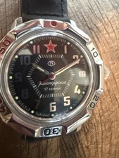Vostok Komandirskie Men's Vintage Watch Hand Wind Winding