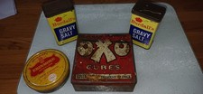 4 Vintage Tins, Oxo,  Burdalls Gravy Salt And Murrays Erinmore Mix Pipe Tobacco