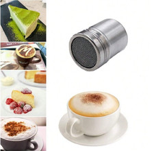 Stainless Steel Powder Icing Sugar Cocoa Chocolate Flour Duster Sifter Shaker UK