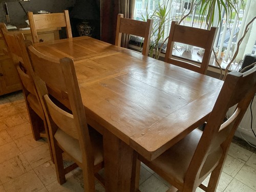 Solid oak extendable dinning - oak,