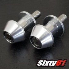 Honda CBR 600RR F4i 900RR 1000RR Swingarm Spools Polished Silver Sliders