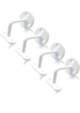 SET of 4 White Handrail Brackets , BanisterBrackets for Stair Banister Handrail