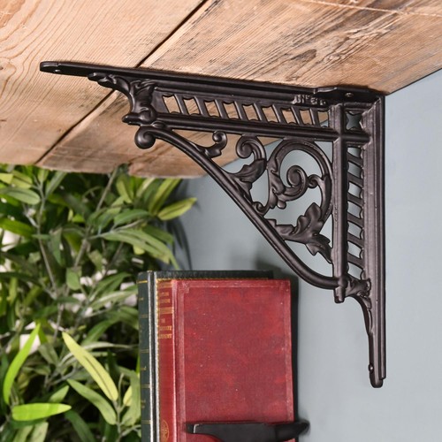 Cast iron ornate bracket - cast,
