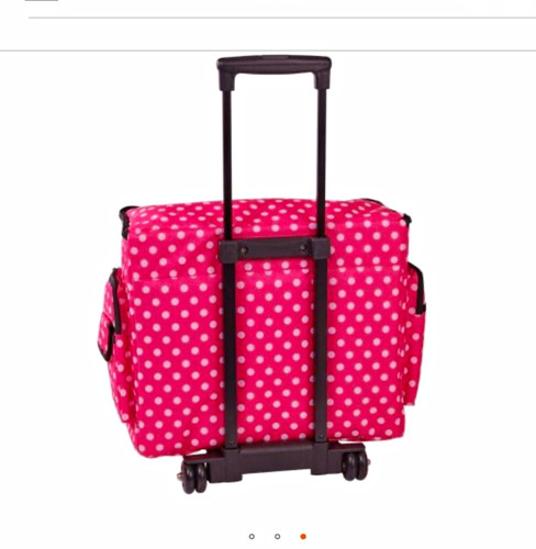 Pink polka dot sewing machine - polka,